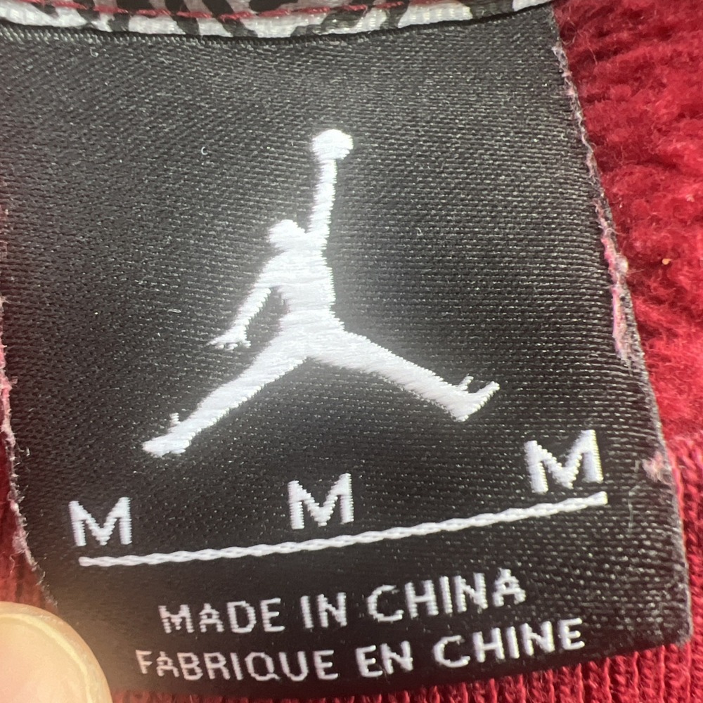 Nike Air Jordan Gradient‎ Sweatshirt Mens Men Maroon Red Pullover - Picture 5 of 10